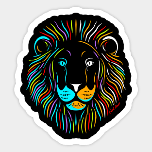 Colorful Lion Sticker